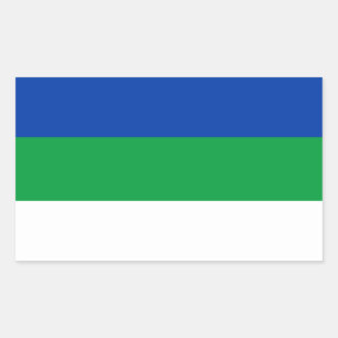 Vlag van Komi Republiek Rechthoekige Sticker