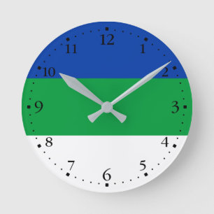 Vlag van Komi Republiek Ronde Klok