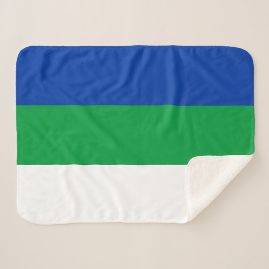 Vlag van Komi Republiek Sherpa Deken (Voorkant (horizontaal))