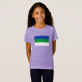 Vlag van Komi Republiek T-shirt (Voorkant volledig)