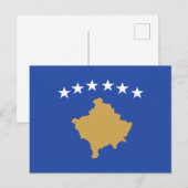 Vlag van Kosovo Briefkaart (Voorkant / Achterkant)