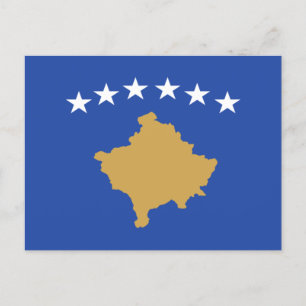 Vlag van kosovo briefkaart