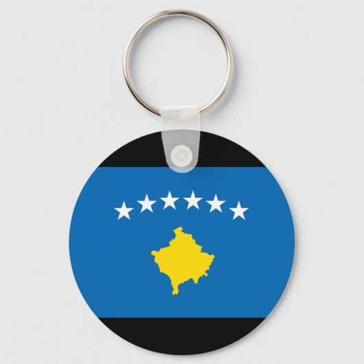 vlag van Kosovo-eilanden Sleutelhanger (Voorkant)