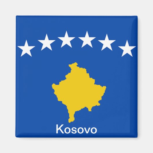 Vlag van Kosovo Magneet (Voorkant)