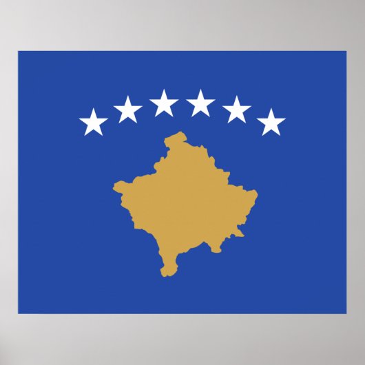 Vlag van Kosovo Poster (Voorkant)