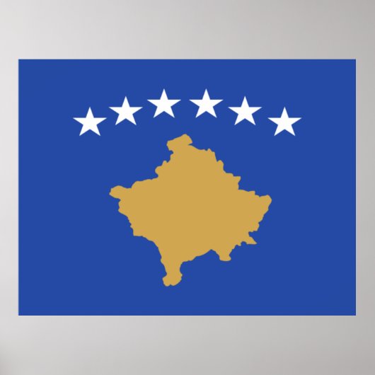 Vlag van kosovo poster (Voorkant)