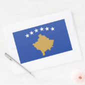 Vlag van Kosovo Rechthoekige Sticker (Envelop)