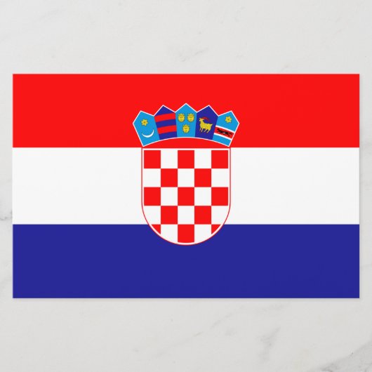 Vlag van Kroatië Briefpapier (Voorkant)
