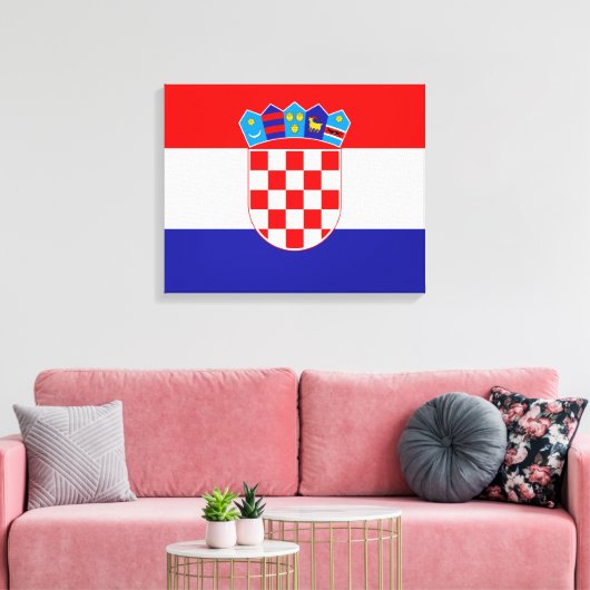 Vlag van Kroatië Canvas Afdruk (Insitu (Woonkamer))