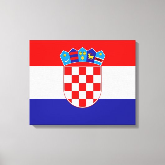 Vlag van Kroatië Canvas Afdruk (Voorkant)