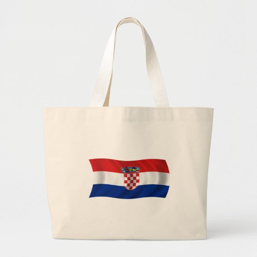 Vlag van Kroatië Grote Tote Bag (Voorkant)
