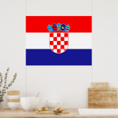 Vlag van Kroatië Poster (Keuken)
