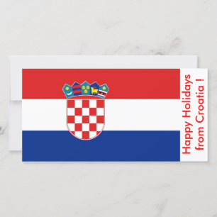 Vlag van Kroatië, Prettige Feestdagen vanuit Kroat Feestdagenkaart