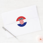 Vlag van Kroatië Ronde Sticker (Envelop)