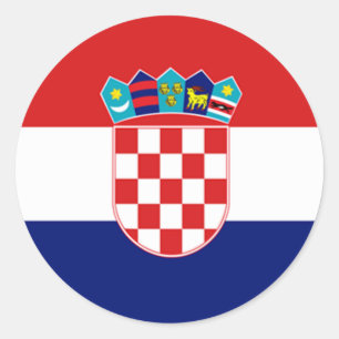 Vlag van Kroatië Ronde Sticker