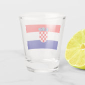 Vlag van Kroatië Shot Glas (Achterkant)