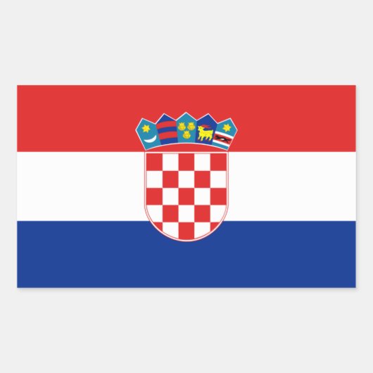 Vlag van Kroatië Sticker (Voorkant)