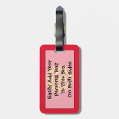 Vlag van Kyrgyzstan Easy ID Personal Bagagelabel (Achterkant verticaal)