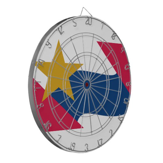 Vlag van Lafayette, Indiana Dartbord (Voorkant Links)