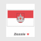 Vlag van Landshut, Duitsland Sticker (Vel)