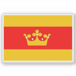 Vlag van Lanškroun, Tsjechië Sticker
