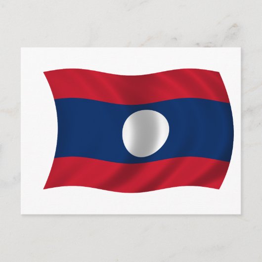 Vlag van Laos Briefkaart (Voorkant)