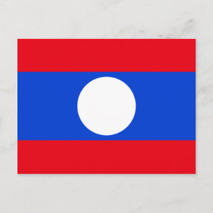 Vlag van Laos Briefkaart