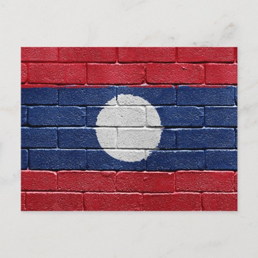 Vlag van Laos Briefkaart (Voorkant)