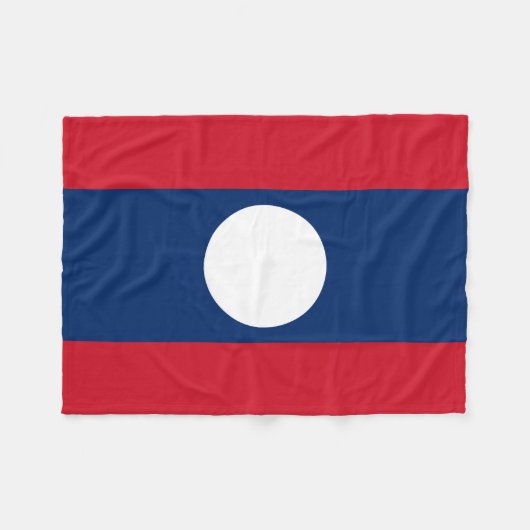 Vlag van Laos Fleece Deken (Voorkant (Horizontaal))