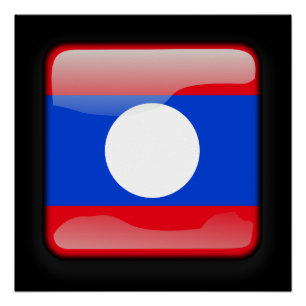 Vlag van Laos Perfect Poster