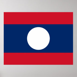 Vlag van Laos Poster