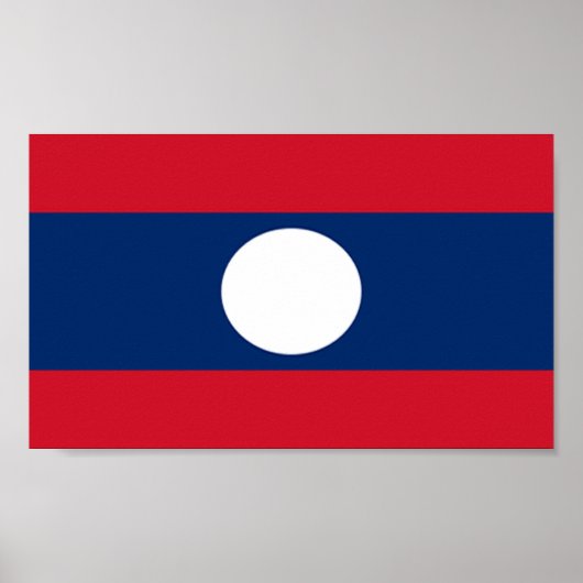 Vlag van Laos Poster (Voorkant)