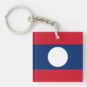 Vlag van Laos Sleutelhanger