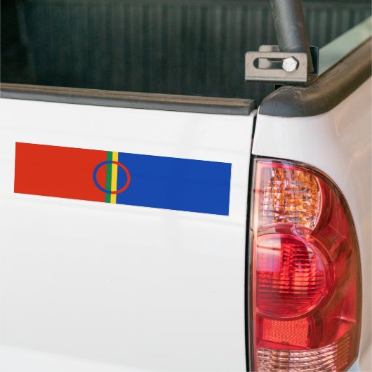 Vlag van Lapland (Kerstmis) (Sami) (Laplander) Bumpersticker (Op Truck)