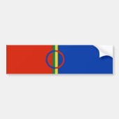 Vlag van Lapland (Kerstmis) (Sami) (Laplander) Bumpersticker (Voorkant)