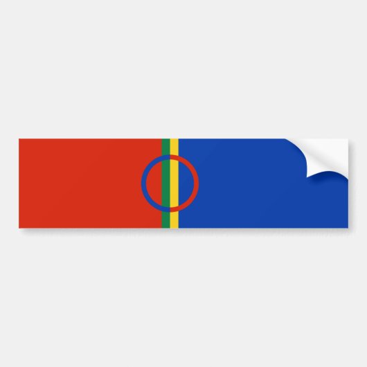 Vlag van Lapland (Kerstmis) (Sami) (Laplander) Bumpersticker (Voorkant)