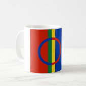 Vlag van Lapland (Kerstmis) (Sami) (Laplander) Koffiemok (Voorkant links)