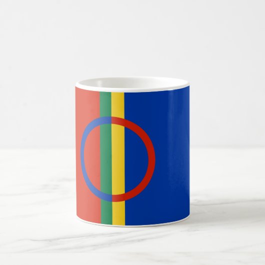 Vlag van Lapland (Kerstmis) (Sami) (Laplander) Koffiemok (Center)