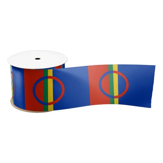 Vlag van Lapland (Kerstmis) (Sami) (Laplander) Lint (Spoel)