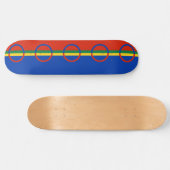 Vlag van Lapland (Kerstmis) (Sami) (Laplander) Skateboard (Horizontaal)