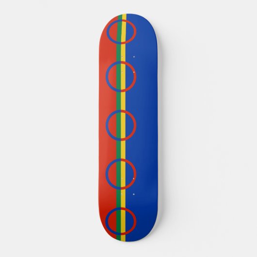 Vlag van Lapland (Kerstmis) (Sami) (Laplander) Skateboard (Voorkant)