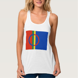 Vlag van Lapland (Kerstmis) (Sami) (Laplander) Tanktop
