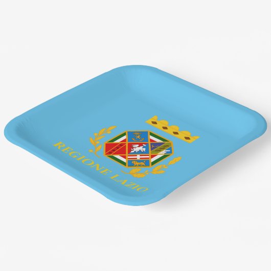 Vlag van Lazio (Italië) Papieren Bordje (Gebogen)