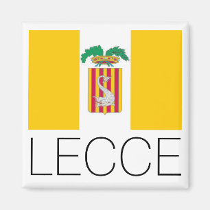 Vlag van Lecce, Apulië (Italië) Magneet