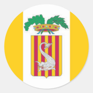Vlag van Lecce, Apulië (Italië) Ronde Sticker