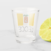 Vlag van Lecce, Apulië (Italië) Shot Glas (Achterkant)