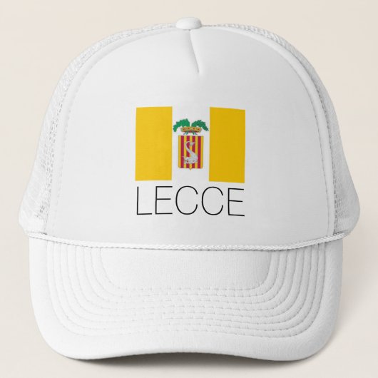 Vlag van Lecce, Apulië (Italië) Trucker Pet (Voorkant)