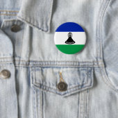 Vlag van Lesotho Ronde Button 5,7 Cm (In situ)