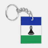 Vlag van Lesotho Sleutelhanger (Voorkant Links)