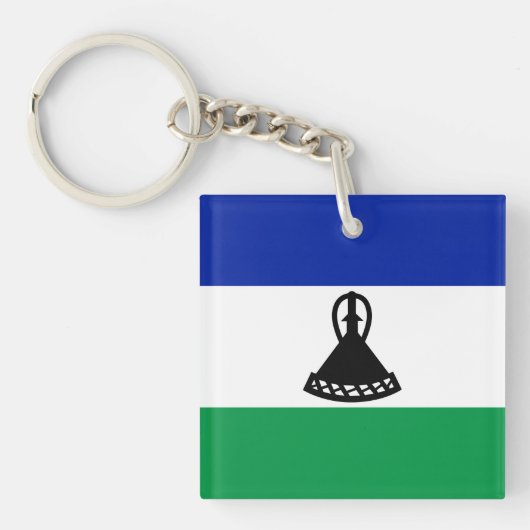 Vlag van Lesotho Sleutelhanger (Voorkant)